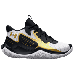 Boys' Grade School - Under Armour Jet 23 - Black/White/Gold