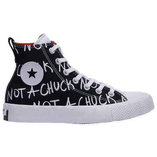 

Boys Converse Converse UNT1TL3D High Top - Boys' Grade School Shoe White/Black/Bold Mandarin Size 04.0