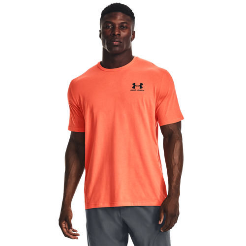 Under Armour Mens  Sportstyle Left Chest T-shirt In Frosted Orange/black