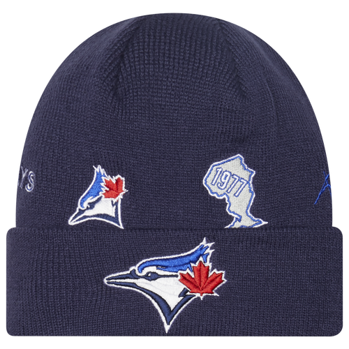 

New Era Mens Toronto Raptors New Era Raptors HL City ID Knit - Mens White/Blue Size One Size