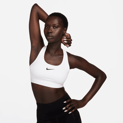 Women's - Nike Dri-FIT Swoosh Medium Support Bra - White