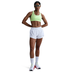Women's - Nike Dri-FIT Swoosh Medium Support Bra  - Barely Volt/Black