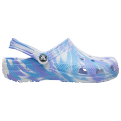 Women's - Crocs Classic Marbled Clogs - White/Blue/Purple