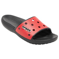 Men's - Crocs Colorblock Slides - Black/Red