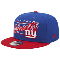 Men's New Era Red New York Giants Colorblock Current Pullover Hoodie