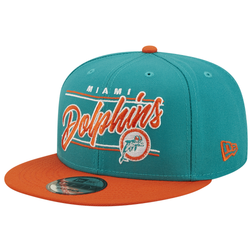 

New Era Mens Miami Dolphins New Era Dolphins 2T Team Script Snap - Mens Teal/Teal Size One Size