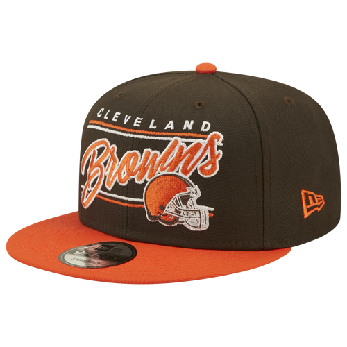 

New Era Mens Cleveland Browns New Era Browns 2T Team Script Snap - Mens Brown/Brown Size One Size