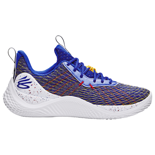 Under Armour Curry Flow 10 Basketball Shoes In Blue/yellow/white