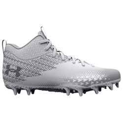 Boys' Grade School - Under Armour Spotlight Select 3 MC - White/White/Metallic Silver