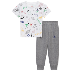 Boys' Toddler - Jordan Scribble AOP T-Shirt & Jogger Set - Black