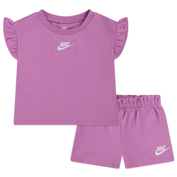 Girls' Toddler - Nike Baby French Terry Set - White/Purple
