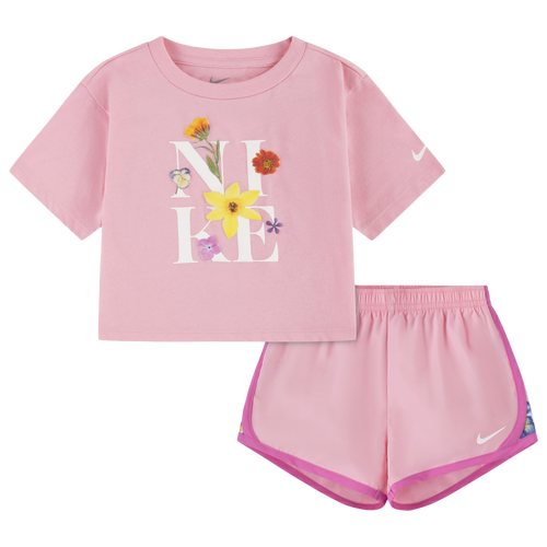 GIRLS - Nike Spring Floral Tempo Set - Pink/White