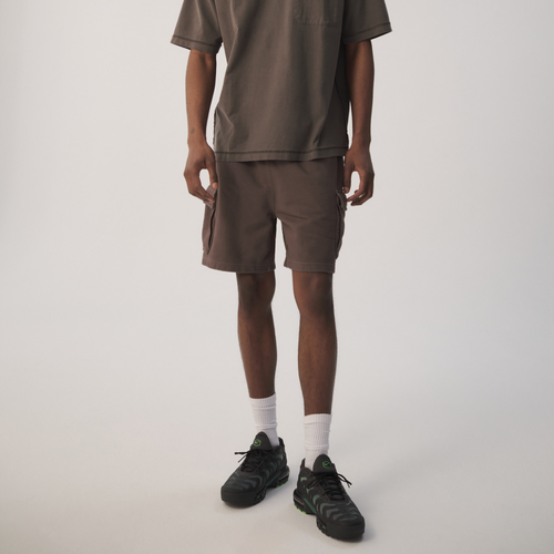 Lckr Mens  Based French Terry Cargo Shorts In Black