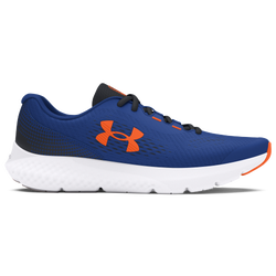 Boys' Grade School - Under Armour Charged Rogue 4 - Tech Blue/Black/Orange Blast