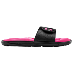 Women's - Under Armour Ignite IX Slide - Black/Black/Pink Surge