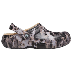 Women's - Crocs Classic Lined Clog - Black/Beige