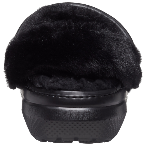 Crocs Classic Fur Sure Men and Women's Clogs Roomy Fit Black