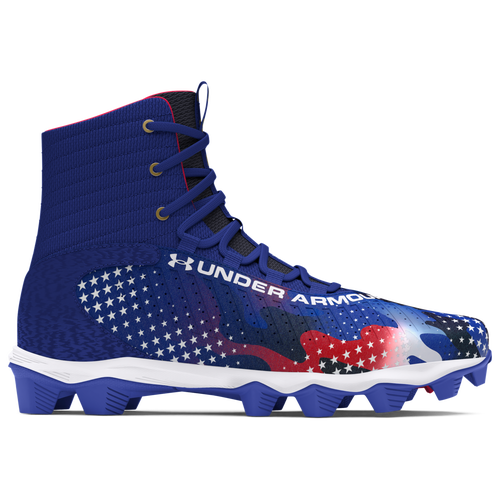 

Boys Under Armour Under Armour Highlight JR RM 2.0 USA - Boys' Grade School Football Shoe Royal/Royal/Metallic Gold Size 03.5