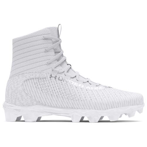 

Under Armour Boys Under Armour Highlight Fran RM JR 2.0 - Boys' Grade School Football Shoes White/Metallic Silver/Metallic Silver Size 4.5