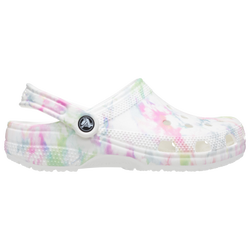 Women's - Crocs Classic Bleach Dye Clog - White/Multicolor