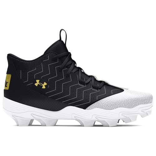 

Under Armour Mens Under Armour Harper 9 RM - Mens Baseball Shoes Metallic Gold/Black/Black Size 10.0