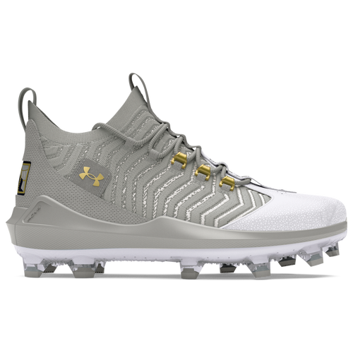 

Under Armour Mens Under Armour Harper 9 Pro TPU - Mens Baseball Shoes Baseball Grey/Baseball Grey/Metallic Gold Size 9.5