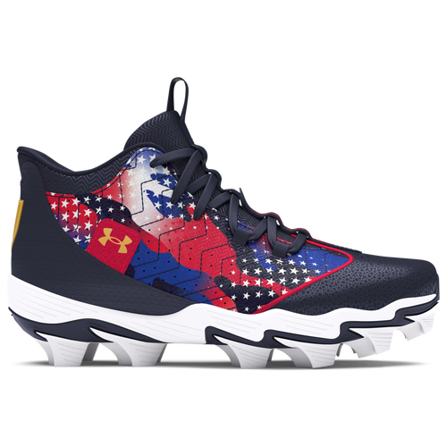 

Under Armour Boys Under Armour Harper 9 RM JR USA - Boys' Grade School Baseball Shoes Midnight Navy/Midnight Navy/Metallic Gold Size 04.5