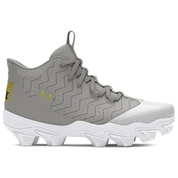 Boys' Grade School - Under Armour Harper 9 RM JR - Baseball Gray/Baseball Gray/Metallic Gold