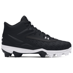 Boys' Grade School - Under Armour Leadoff Mid RM JR 3.0 - Black/Black/White