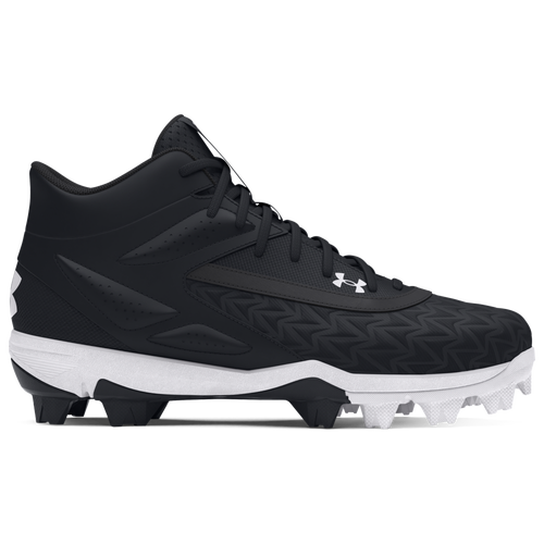 

Boys Under Armour Under Armour Leadoff Mid RM JR 3.0 - Boys' Grade School Baseball Shoe Black/Black/White Size 03.5