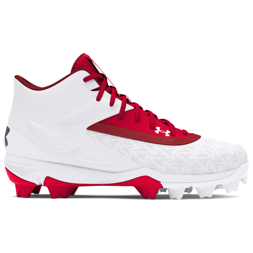 

Boys Under Armour Under Armour Leadoff Mid RM JR 3.0 - Boys' Grade School Baseball Shoe Red/White/Red Size 06.0