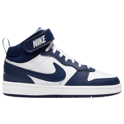 Boys' Grade School - Nike Court Borough Mid 2  - Signal Blue/White/Blue Void