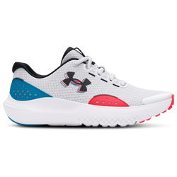 Boys' Grade School - Under Armour Surge 4 3D - White/White/Black