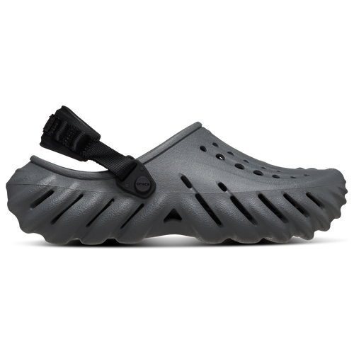 Shop Crocs Mens  Echo Clogs In Slate Grey/black
