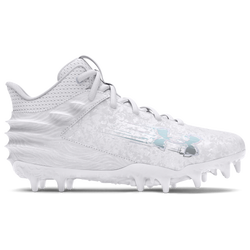 Boys' Grade School - Under Armour Blur Smoke Suede Select MC JR - White/White/Metallic Silver