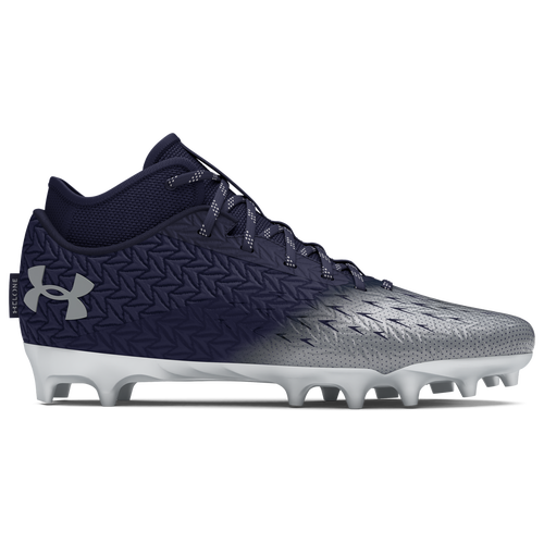 

Under Armour Mens Under Armour Spotlight Clone 4.0 MC - Mens Football Shoes Midnight Navy/Metallic Silver/Metallic Silver Size 13.0