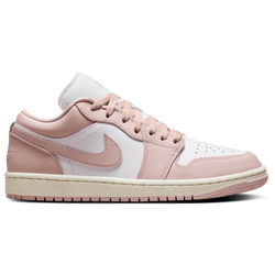 Women's - Jordan Air Jordan Retro 1 Low Slip  - White/Pink Oxford