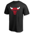 Fanatics Bulls Logo T-Shirt - Men's Black/Black