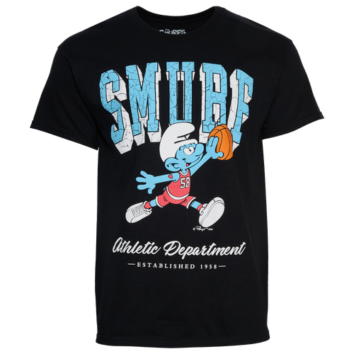 MENS - Graphic Tees Smurf Basketball T-Shirt - Black/Multi