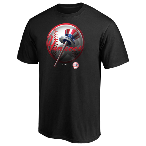 

Fanatics Mens New York Yankees Fanatics Yankees Midnight Mascot Logo T-Shirt - Mens Black Size XXL