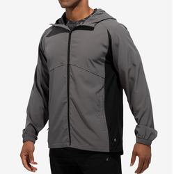 Men's - Eastbay Marathon Wind Jacket - Castle Rock Grey/Black