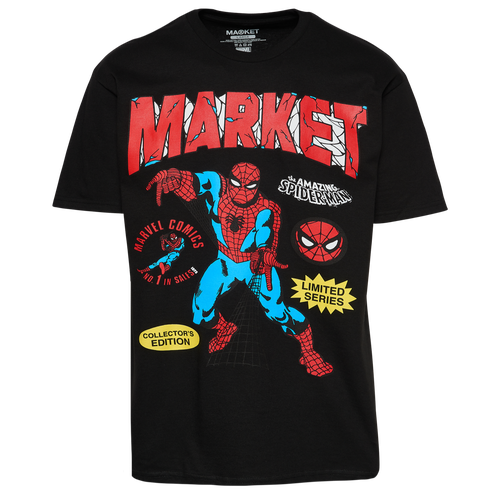 

Team Edition Mens Team Edition Market Spiderman Limited Edition T-Shirt - Mens Black/Black Size M