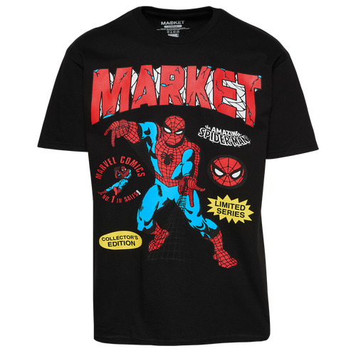 

Team Edition Mens Team Edition Market Spiderman Limited Edition T-Shirt - Mens Black/Black Size L