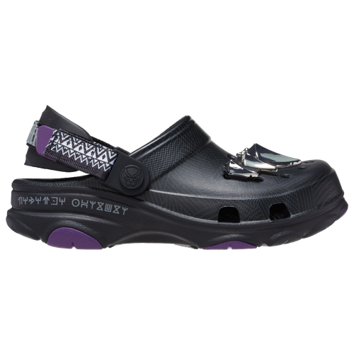 

Boys Crocs Crocs Classic Clogs Black Panther - Boys' Grade School Shoe Silver/Black Size 05.0