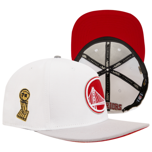 

Pro Standard Pro Standard Warriors WC Crackle Wool Snapback Hat - Adult White/Grey Size One Size