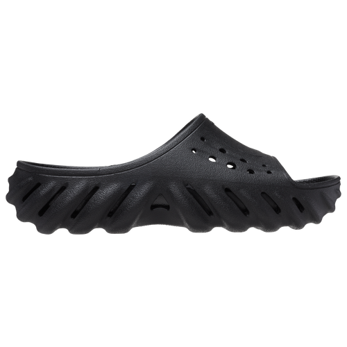 Shop Crocs Mens  Echo Slides In Black/black