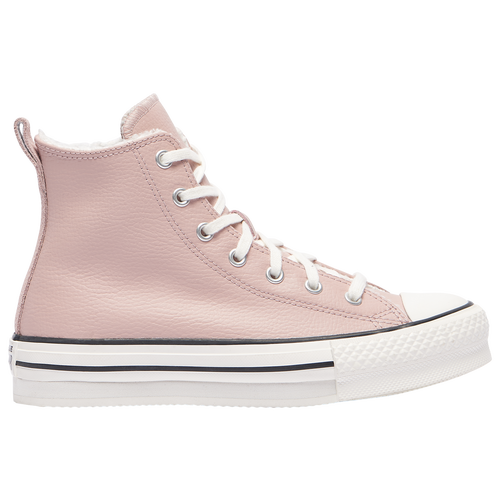 Converse Chuck Taylor All Star EVA Lift Platform Lined Leather High Top in Stone Mauve Vintage White Black