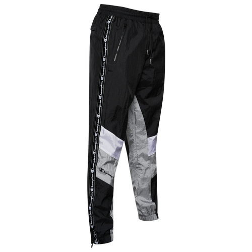 

Champion Mens Champion Nylon Windsuit Pants - Mens Black/White/Silver Size S