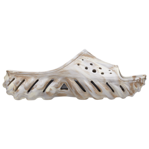 MENS - Crocs Echo Marbled Slides - Beige/Multi
