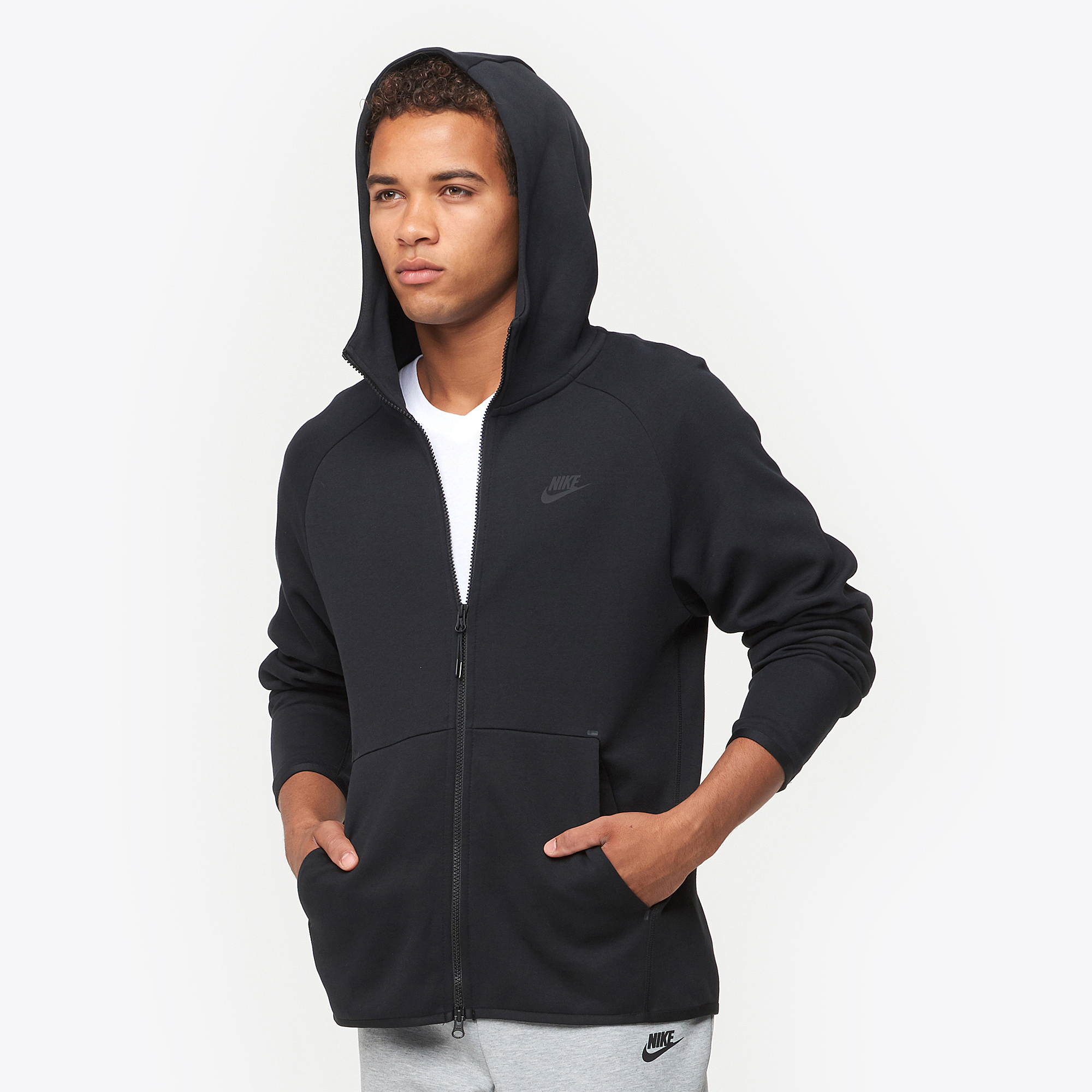 black tech fleece jacket